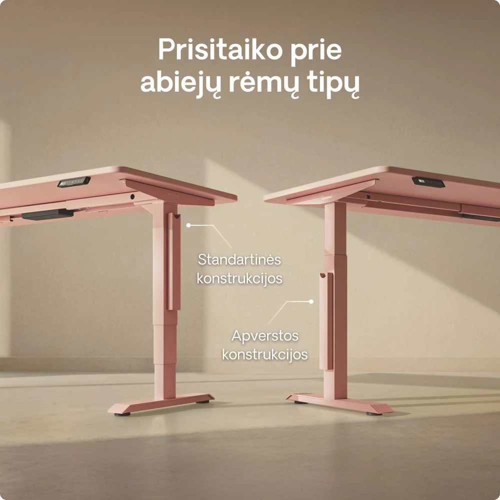 Desktronic Magnetinis darbo stalo laidų laikiklis, Metalinis, Rožinis