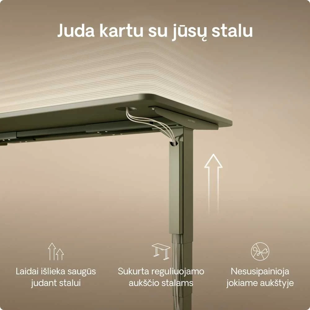 Desktronic Magnetinis darbo stalo laidų laikiklis, Metalinis, Žalias