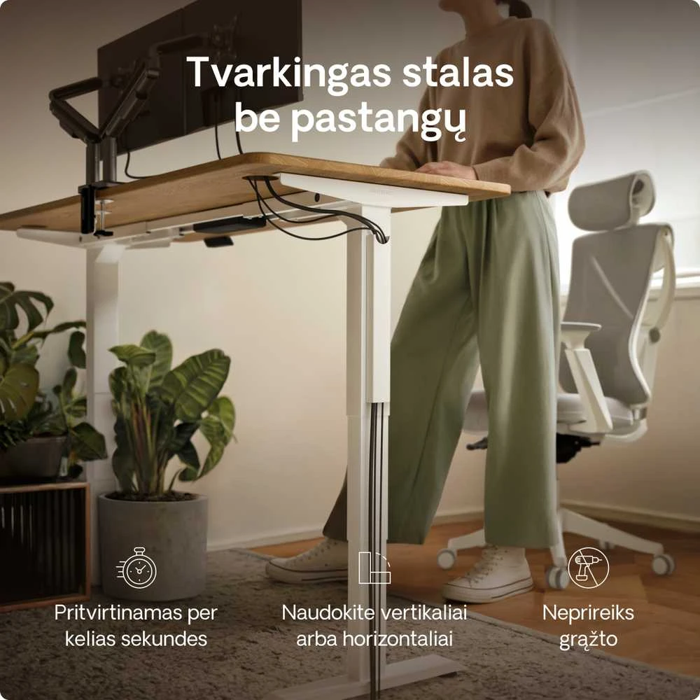 Magnetinis laidų laikiklis po stalu