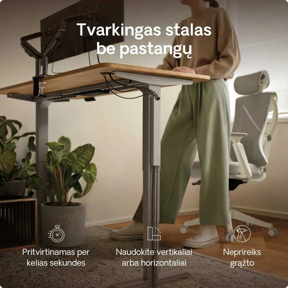 Desktronic magnetinis laidų laikiklis po stalu