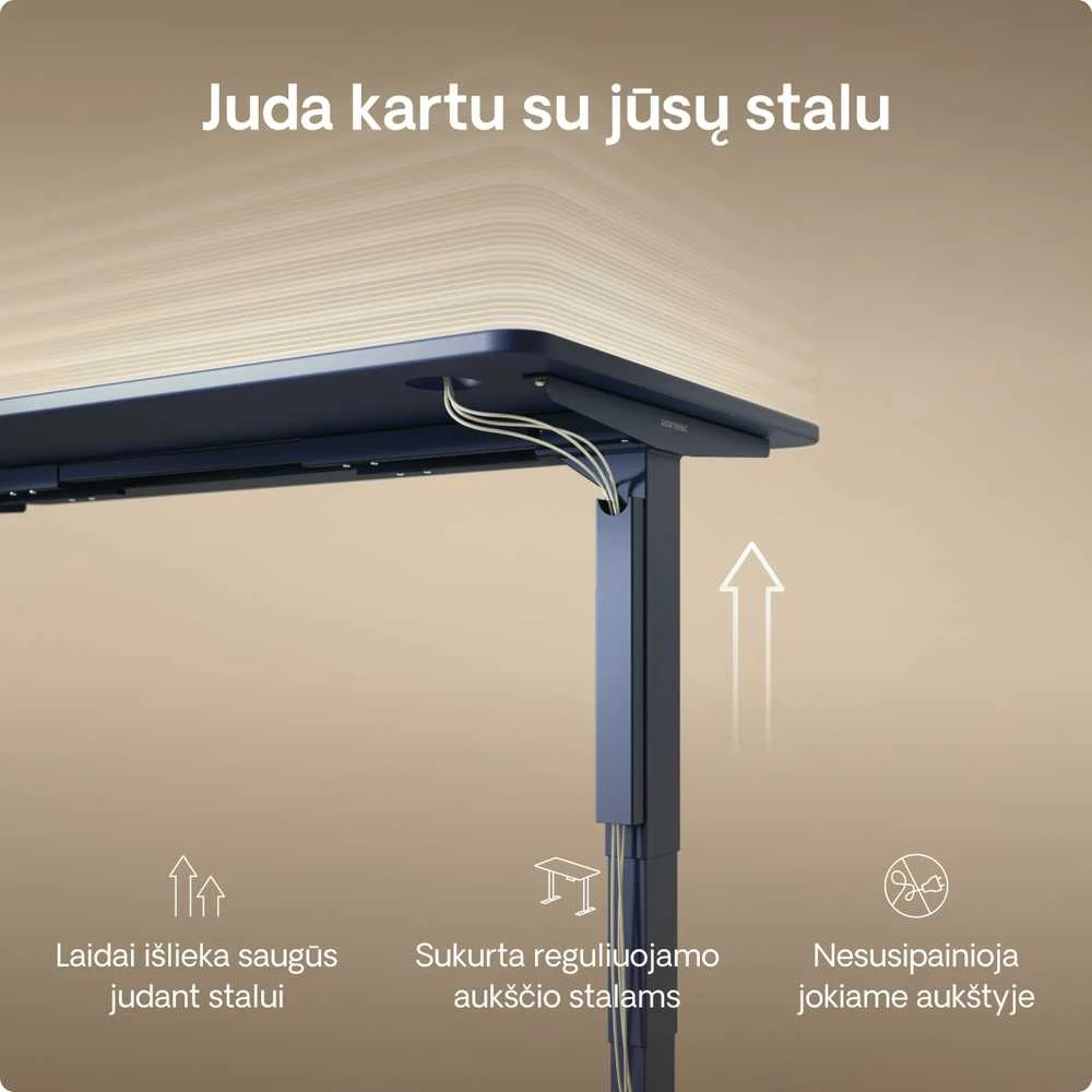 Desktronic Magnetinis darbo stalo laidų laikiklis, Metalinis, Mėlynas