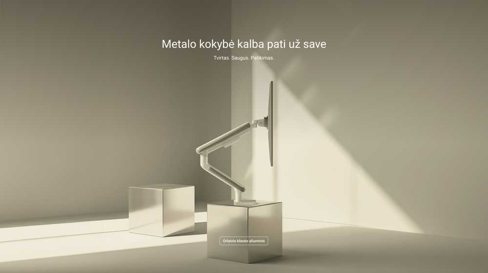 Desktronic Monitoriaus laikiklis viengubas Juodas