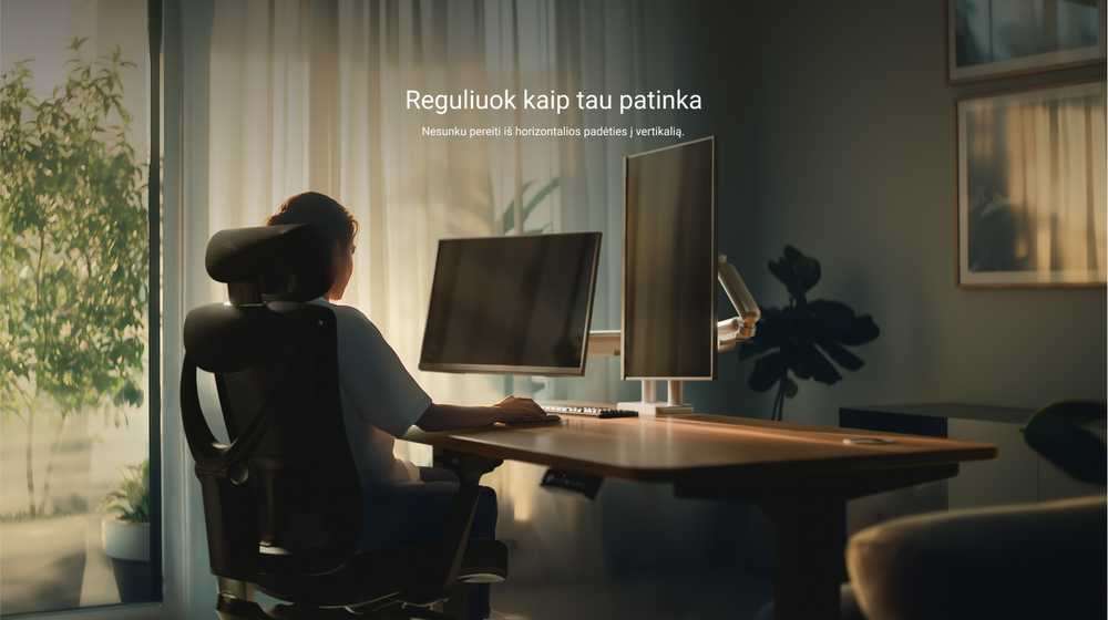 Desktronic Monitoriaus laikiklis viengubas Juodas