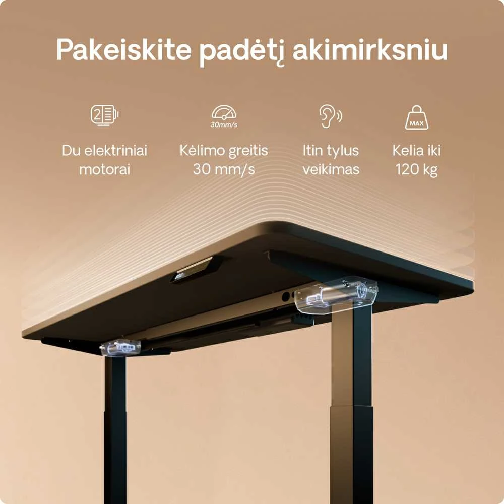 Desktronic HomeOne stalo techninės savybės