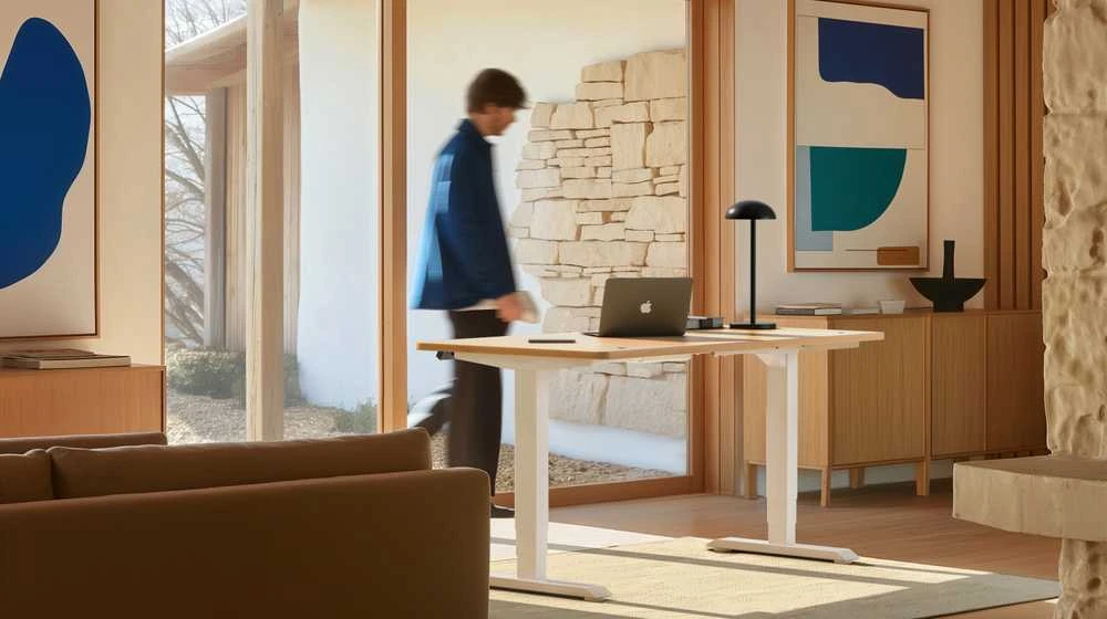 Elektrinis reguliuojamo aukščio stalas Desktronic HomePro Juodas/Ąžuolas, 200x80cm, Dvigubas motoras, USB ir USB-C įkrovimo lizdai