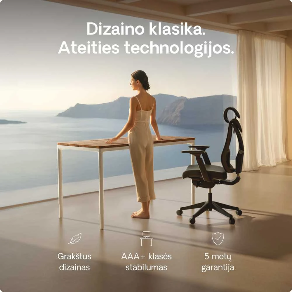 Elektrinis stalas Desktronic HomeMax prie lango
