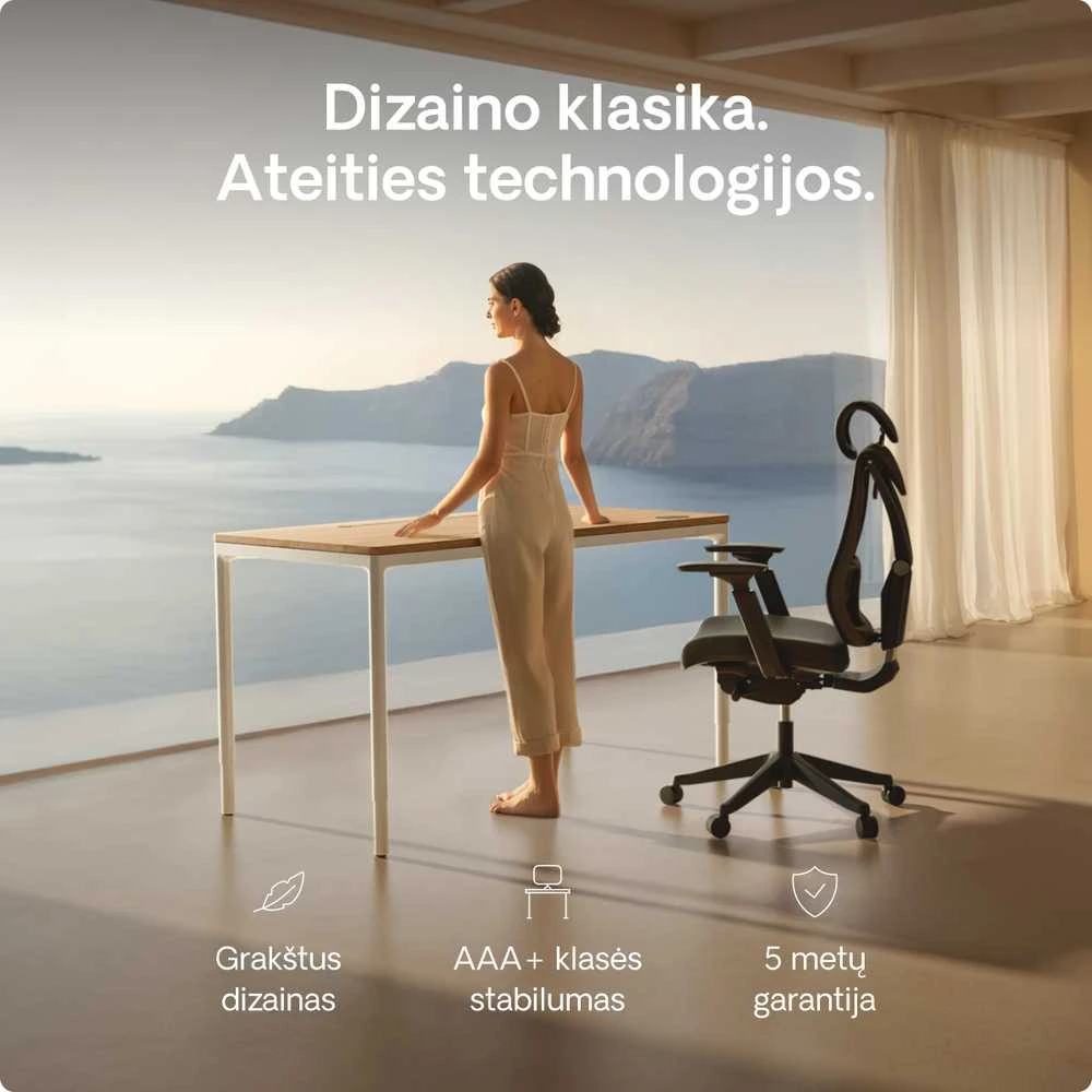 Reguliuojamas stalas Desktronic HomeMax interjere