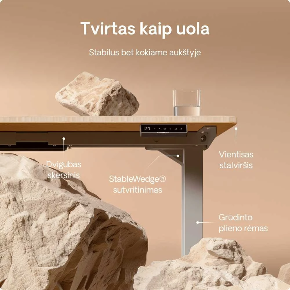 Desktronic HomePro stalo konstrukcijos detalės