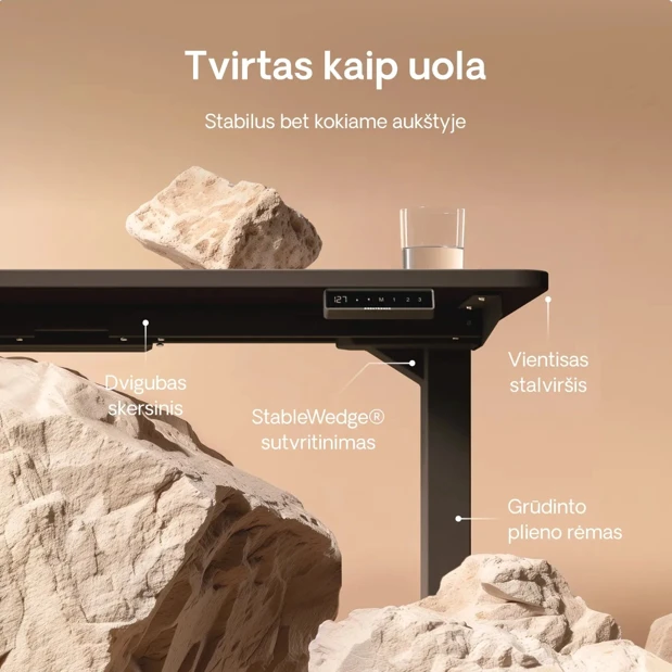 Desktronic HomePro stalo techninė konstrukcija ir valdymas