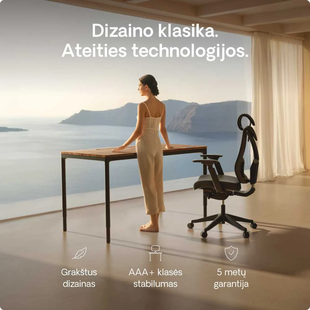 Reguliuojamas stalas HomeMax riešutmedžio spalvos stalviršiu