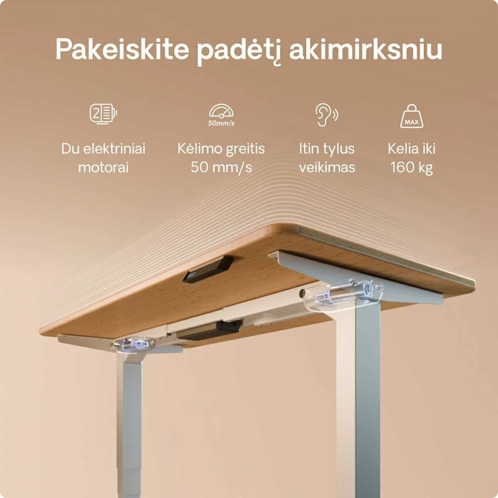 Desktronic HomePro stalo techniniai parametrai