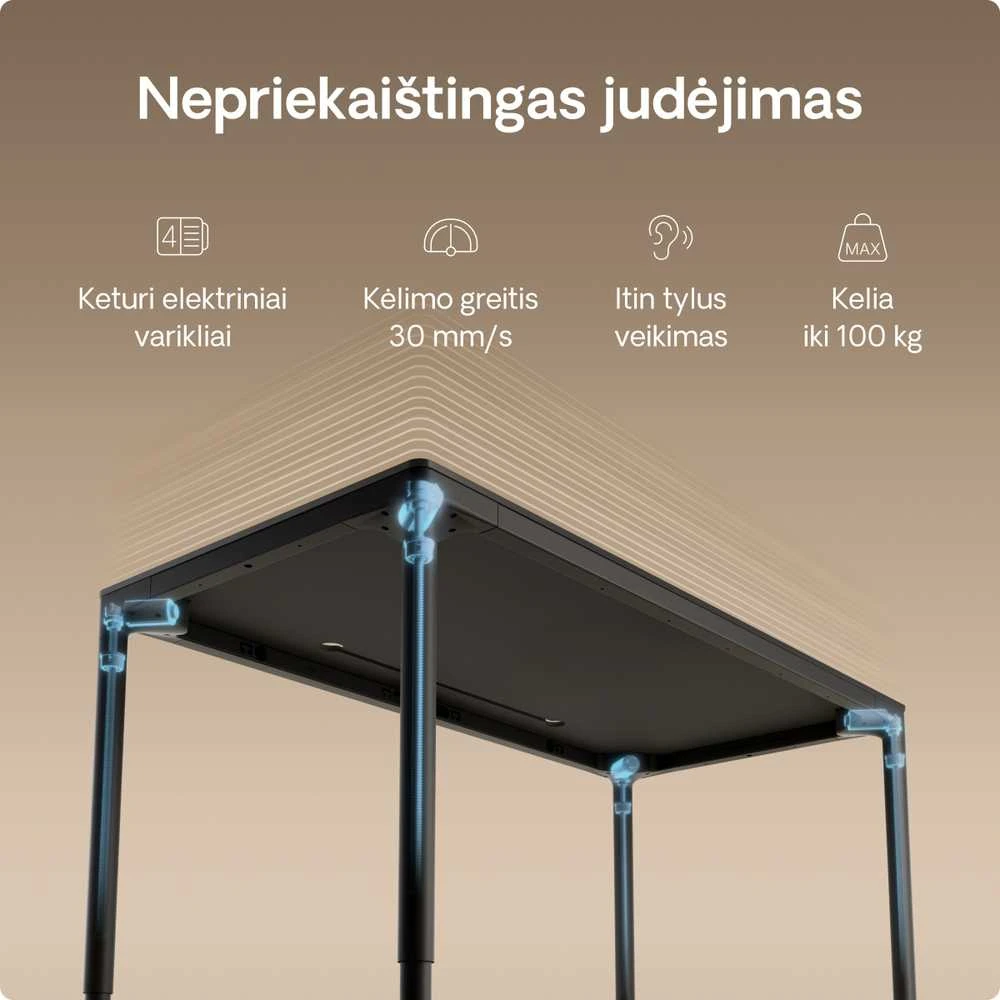 Desktronic HomeMax variklių ir kėlimo technologija