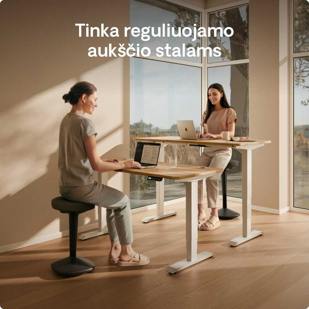 Ergonomiška balansinė kėdė Desktronic Juoda, Neslystantis pagrindas