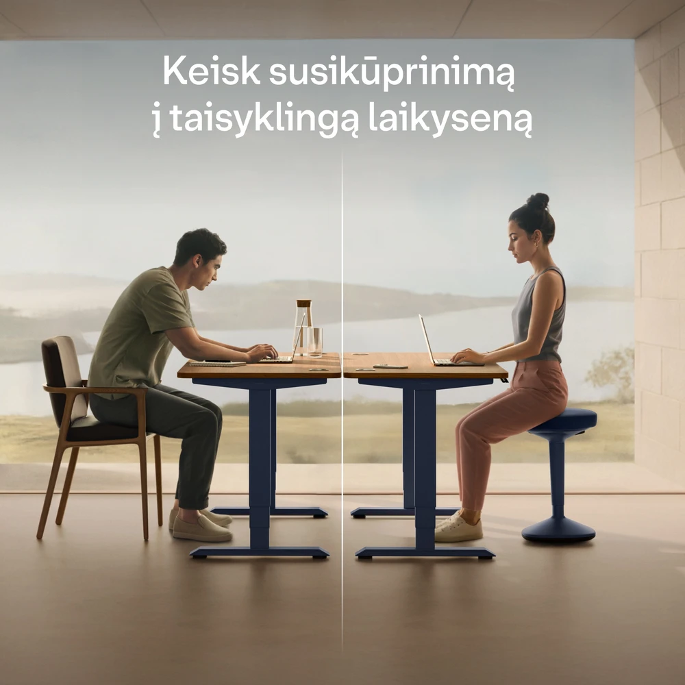 Ergonomiška balansinė kėdė Desktronic Mėlyna, Neslystantis pagrindas