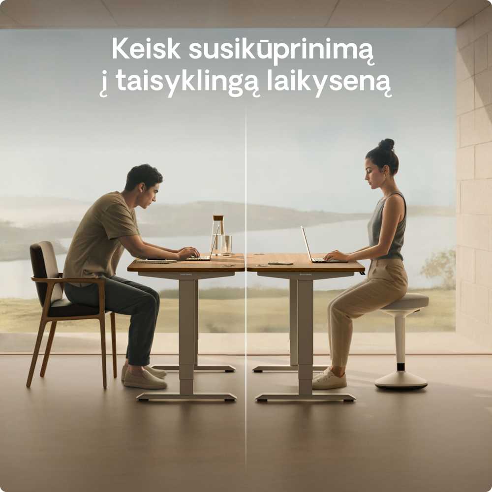 Ergonomiška balansinė kėdė Desktronic Pilka, Neslystantis pagrindas