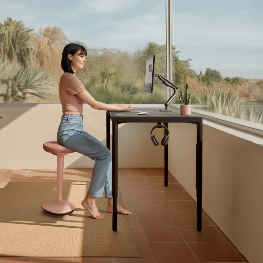 Ergonomiška balansinė kėdė Desktronic Rožinė, Neslystantis pagrindas