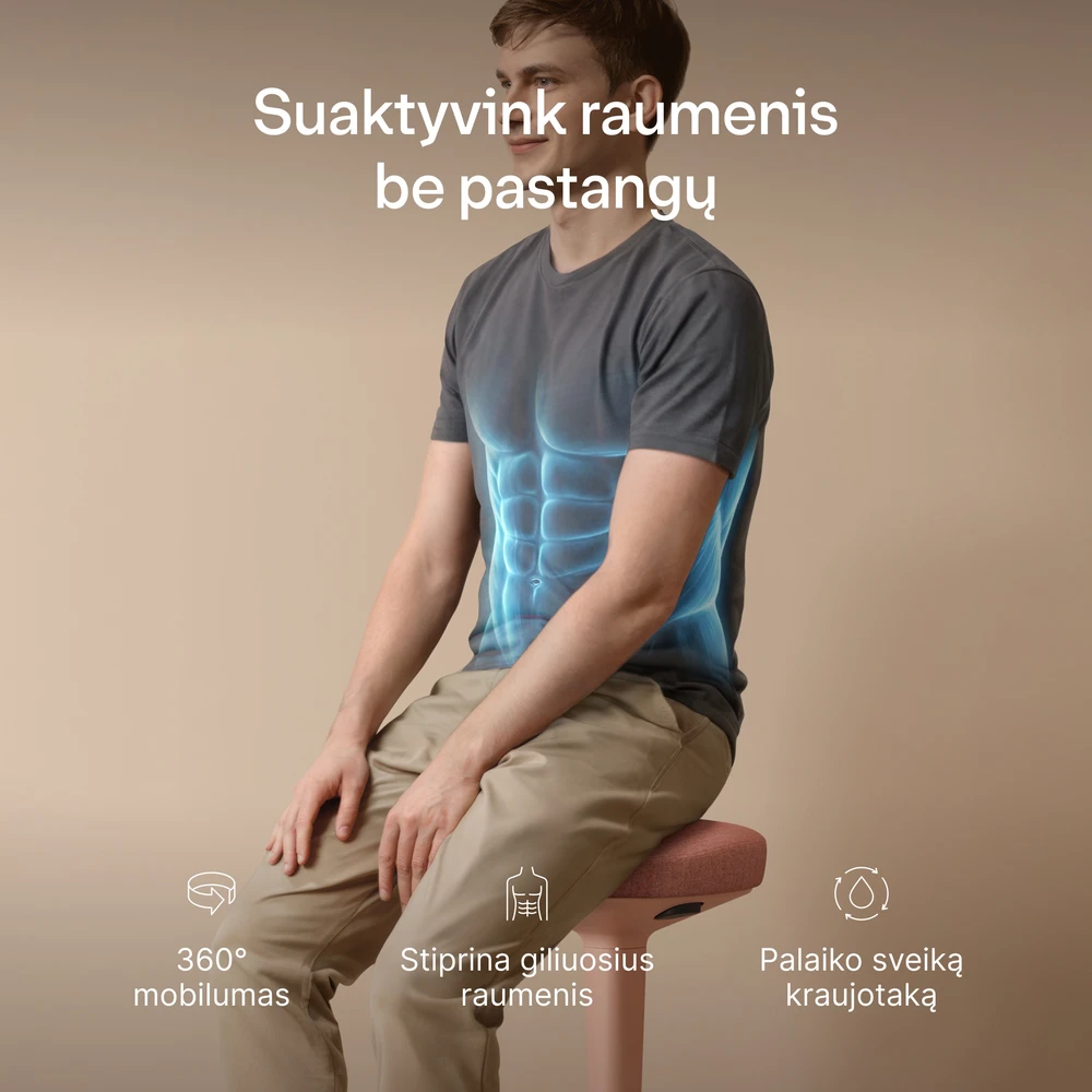 Ergonomiška balansinė kėdė Desktronic Rožinė, Neslystantis pagrindas