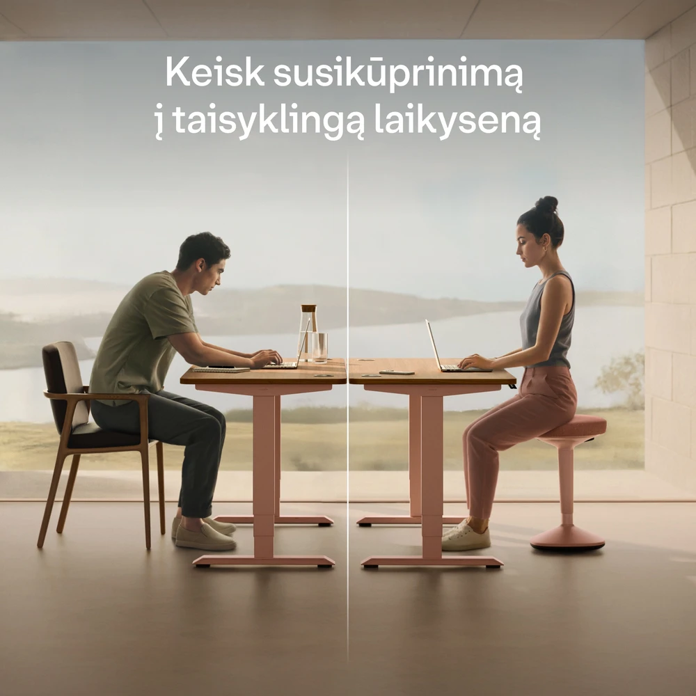 Ergonomiška balansinė kėdė Desktronic Rožinė, Neslystantis pagrindas