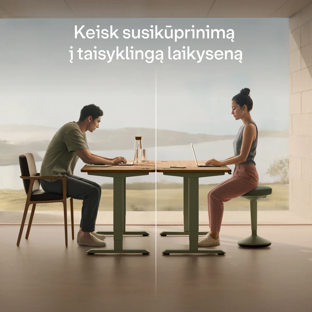 Ergonomiška balansinė kėdė Desktronic Žalia, Neslystantis pagrindas