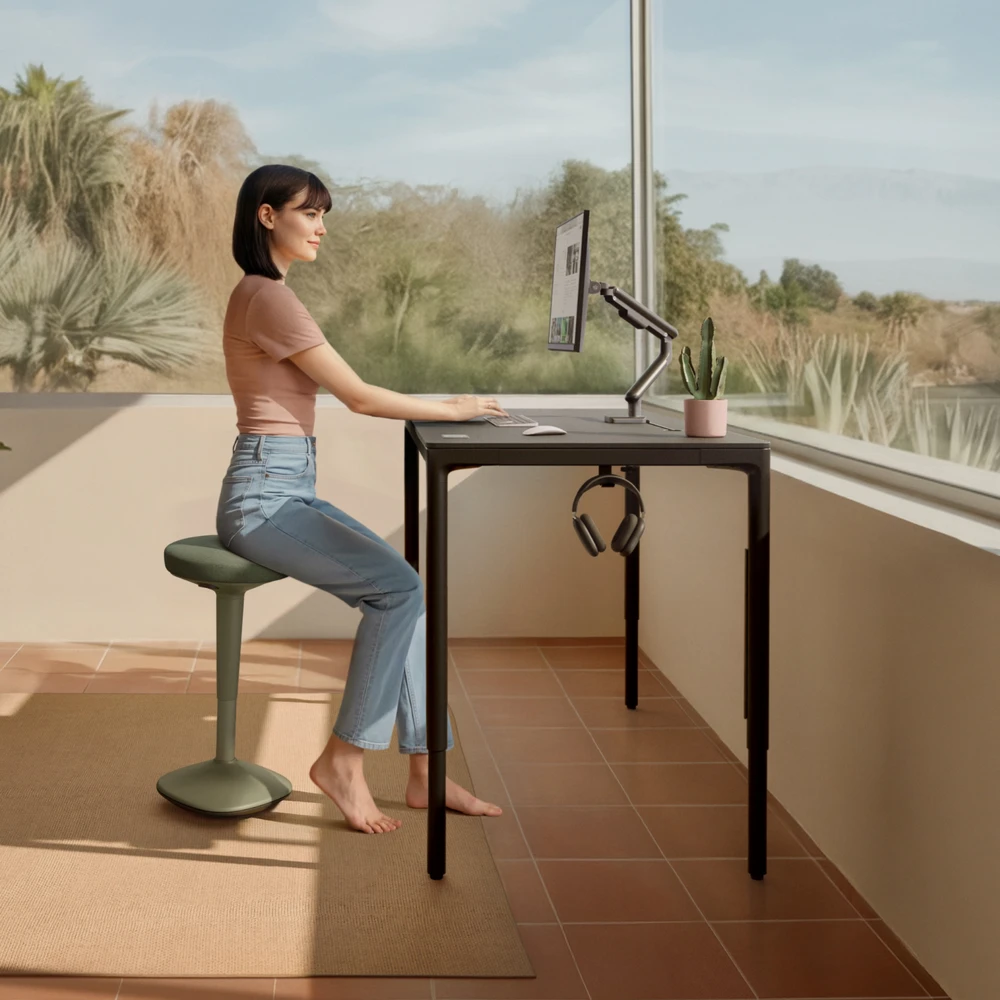Ergonomiška balansinė kėdė Desktronic Žalia, Neslystantis pagrindas