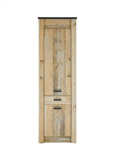 Aukšta virtuvės spintelė Sherwood, 62 x 64 x 201 cm, ruda / pilka