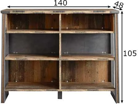 Baro stalas Prime, 140 x 48 x 105 cm, ruda