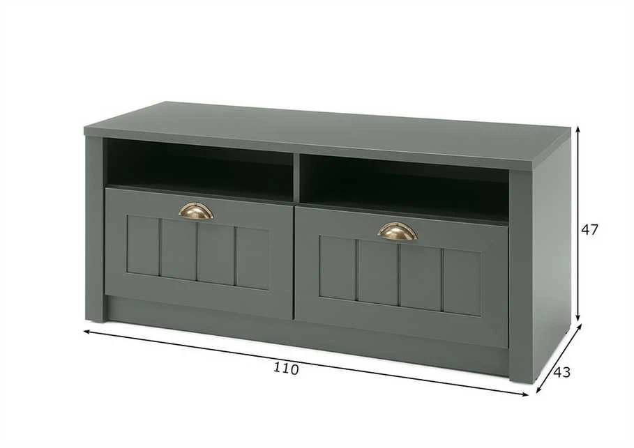 Batų spintelė Ascot, 110 x 43 x 47 cm, tamsiai žalia