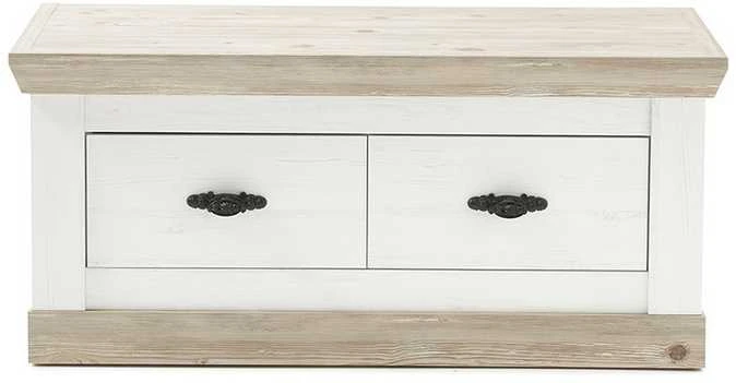 Batų spintelė Florenz, 107 x 45 x 50 cm, balta / ąžuolas