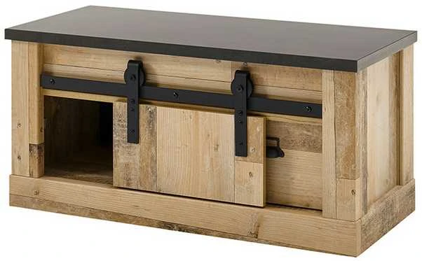 Batų spintelė Sherwood, 93 x 43 x 46 cm, ruda / pilka