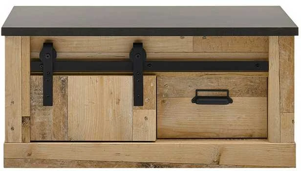 Batų spintelė Sherwood, 93 x 43 x 46 cm, ruda / pilka