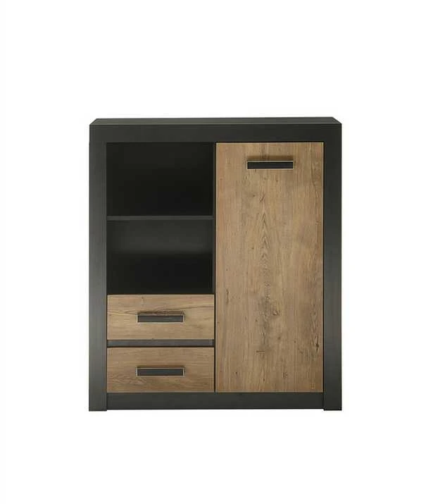 Komoda Brügge, 92 x 35 x 10, kaštonas / pilka