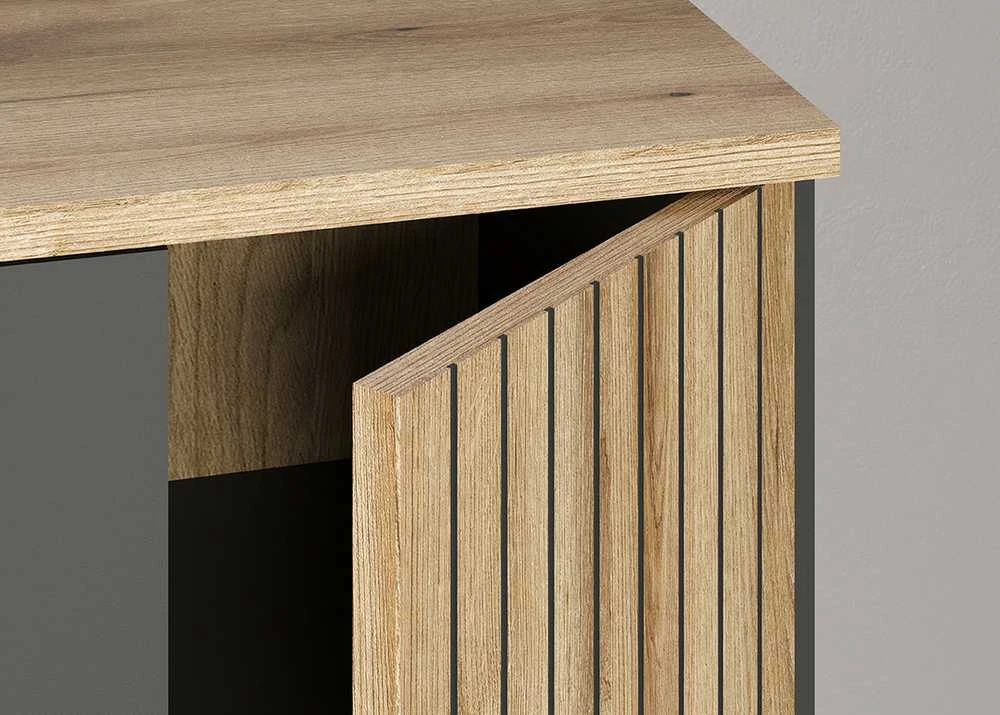 Komoda Esteban, 150 x 42 x 83 cm, antracitas / ąžuolas