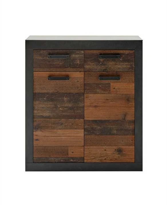 Komoda Brooklyn, 92 x 42 x 104 cm, ruda / pilka