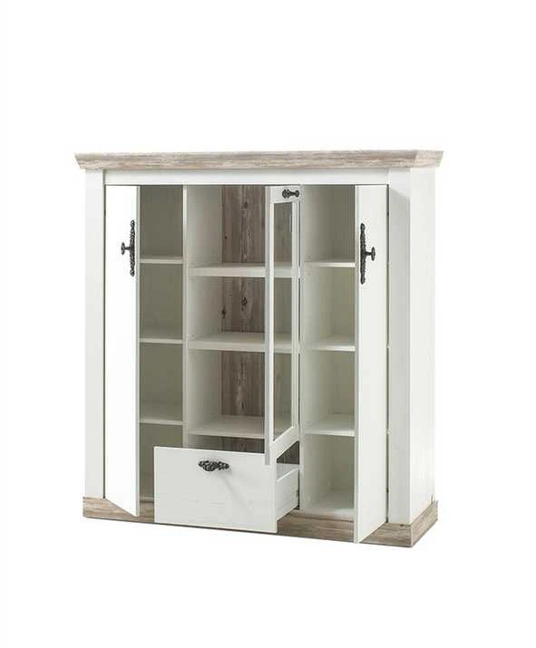 Komoda Florenz, 139 x 44 x 146 cm, baltoji pušis / pušis