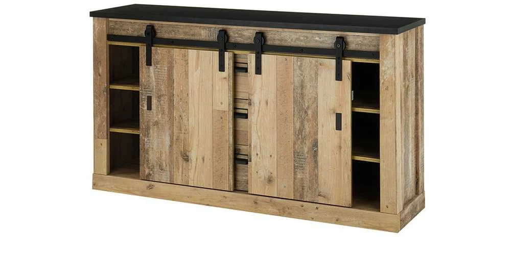 Komoda Sherwood, 162 x 43 x 91 cm, ruda / pilka