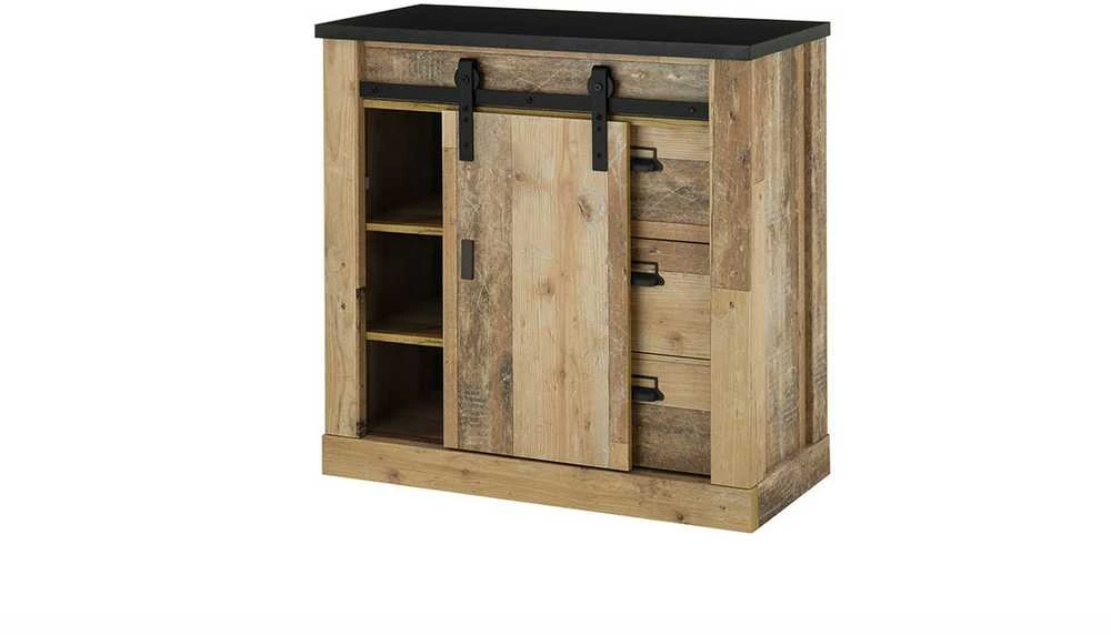 Komoda Sherwood, 93 x 43 x 91 cm, ruda / pilka