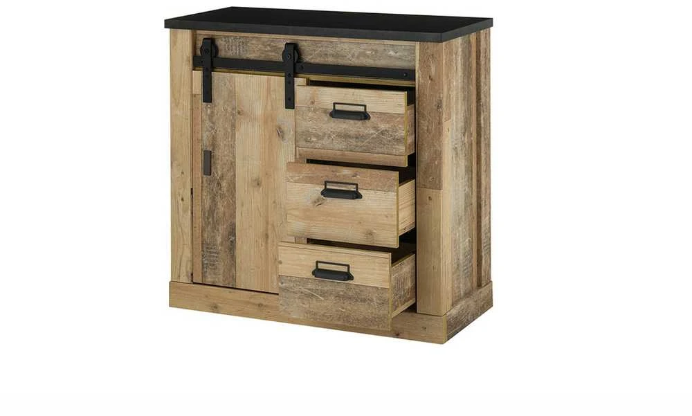 Komoda Sherwood, 93 x 43 x 91 cm, ruda / pilka