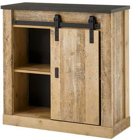 Komoda Sherwood, 93 x 38 x 91 cm, ruda / pilka