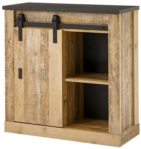 Komoda Sherwood, 93 x 38 x 91 cm, ruda / pilka