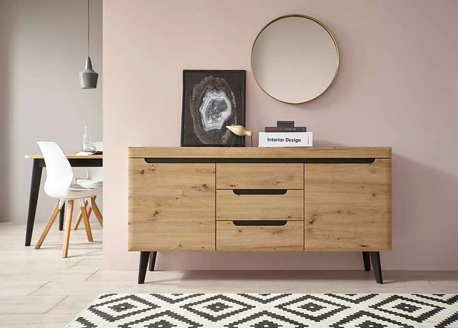 Komoda Imv Torge, 160 × 40 × 83 cm, ąžuolo spalvos