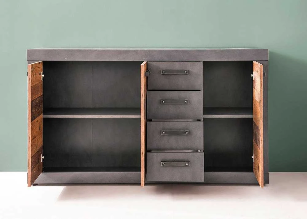 Komoda Indy, 151 x 37 x 86 cm, pilka
