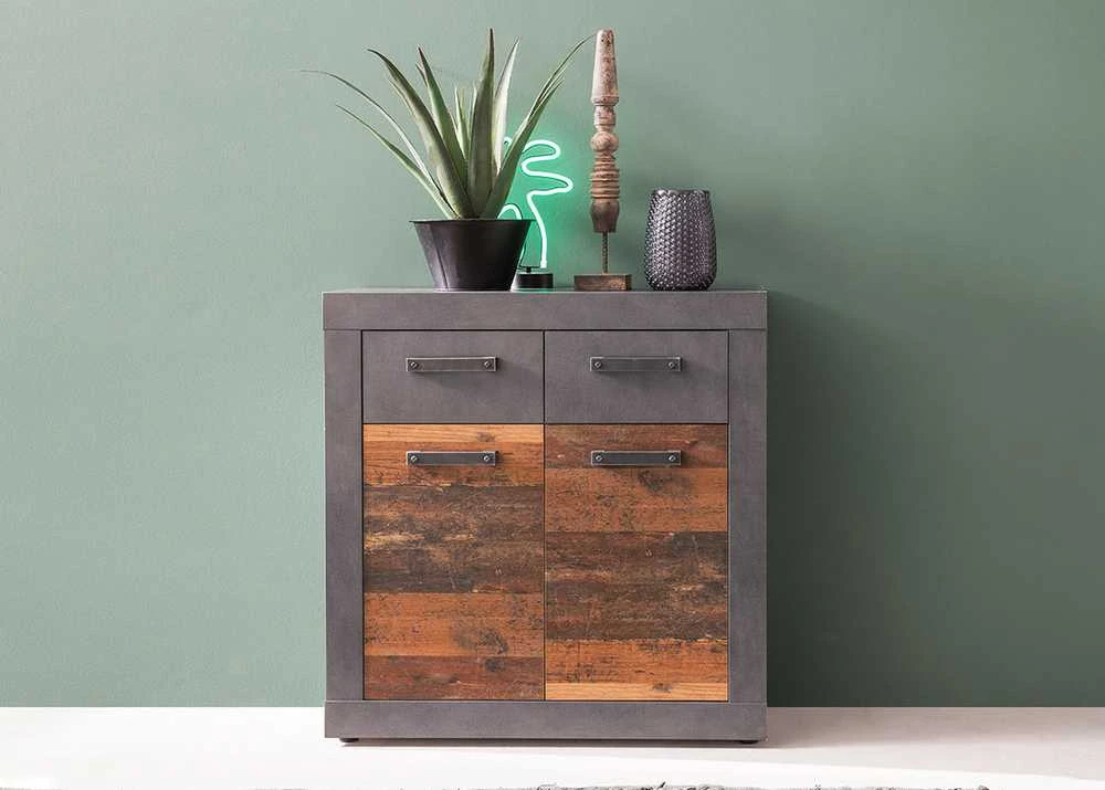 Komoda Indy, 82 x 37 x 86 cm, pilka