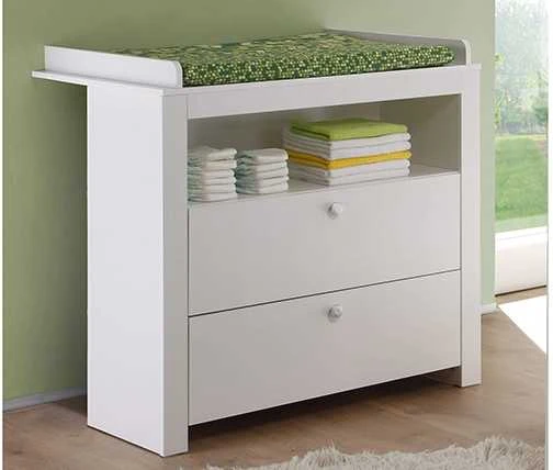 Komoda + persirengimo padėklas Olivia balta