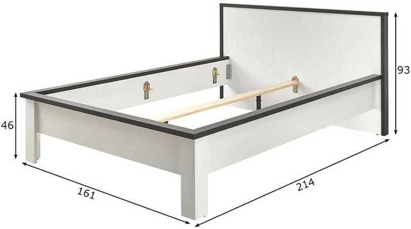 Lova Sherwood, 140 x 200 cm, balta / pilka