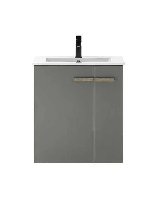 Praustuvo spintelė su praustuve Solid, 60 x 40 x 70 cm, antracitas