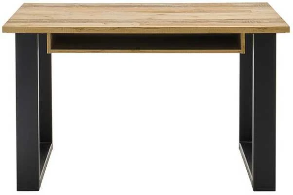 Rašomasis stalas Sherwood, 125 x 60 x 76 cm, ruda / pilka