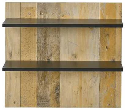 Sieninė lentyna Sherwood, 60 x 22 x 54 cm, ruda / pilka
