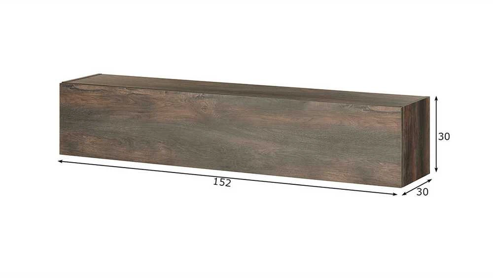 Sieninė spintelė Largo, 152 x 30 x 30 cm, tamsus ąžuolas
