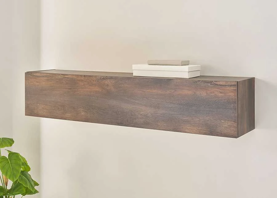 Sieninė spintelė Largo, 152 x 30 x 30 cm, tamsus ąžuolas