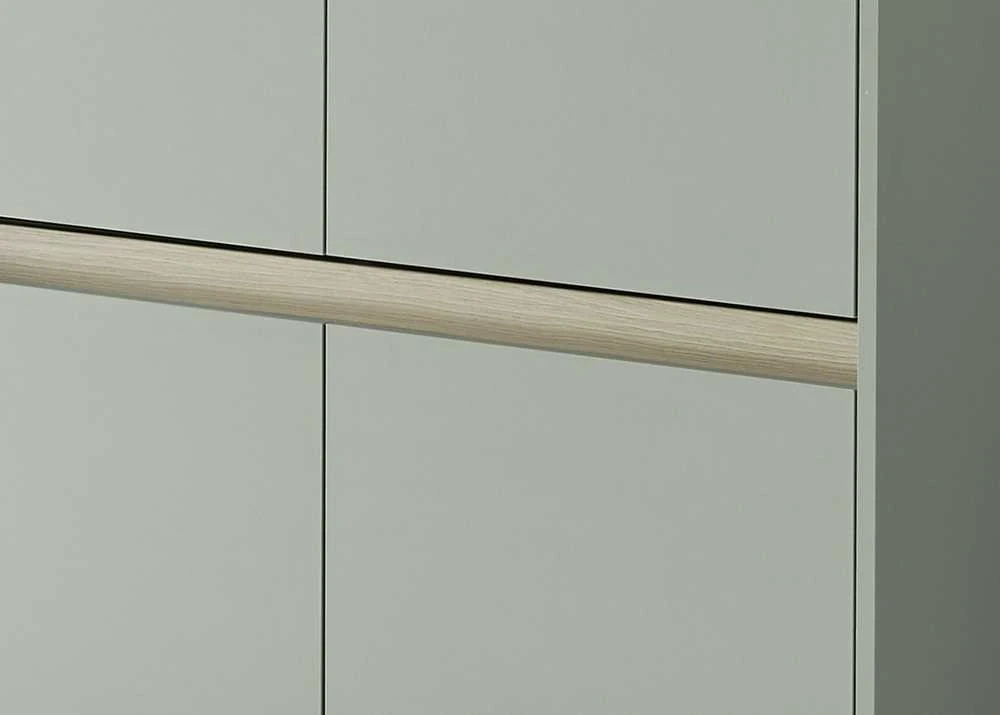 Spinta City, 100 x 40 x 122 cm, tamsiai žalia / ąžuolas